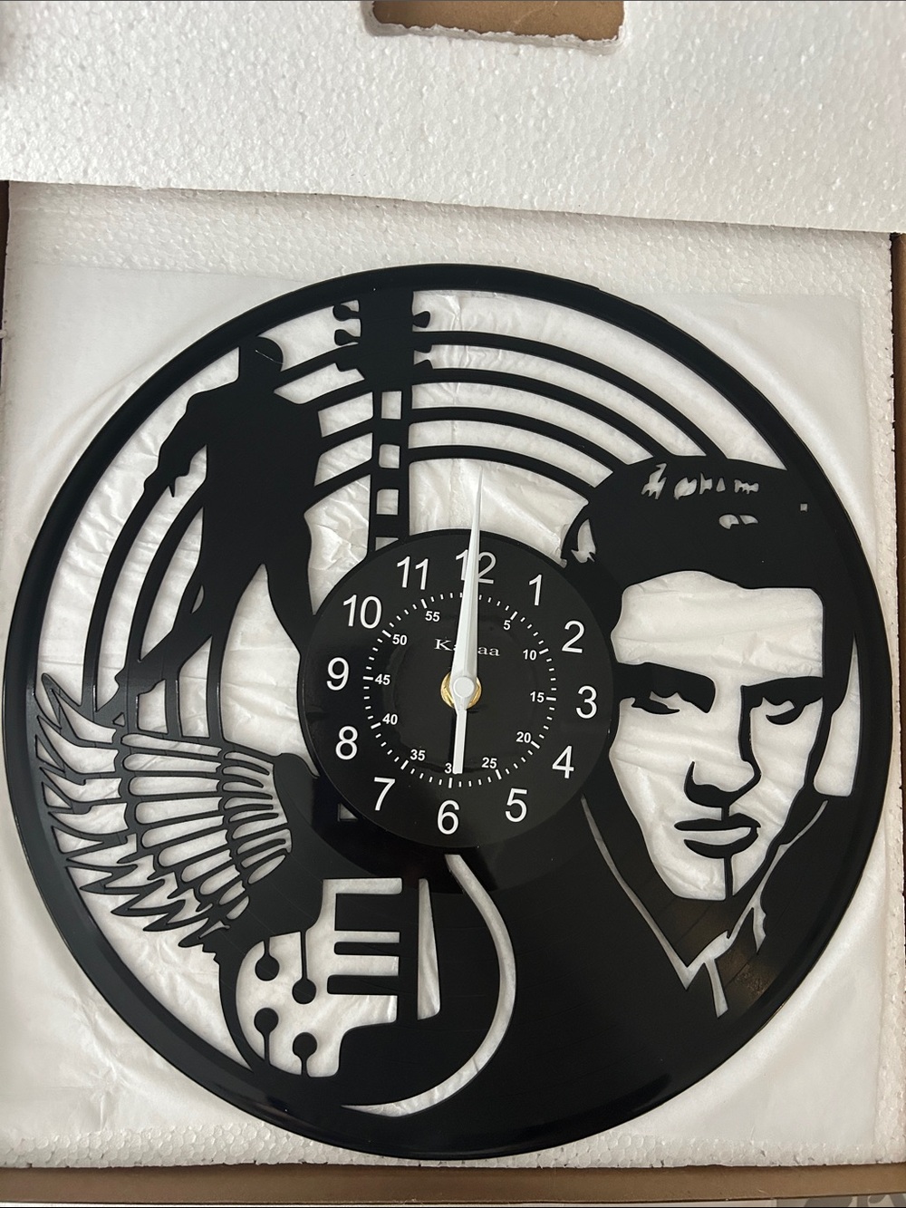Black Elvis Vinyl Wall Clock - Home Wall Decor